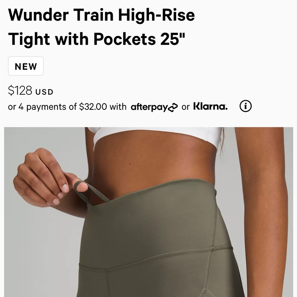 Lululemon Wunder Train Size 8 Leggings